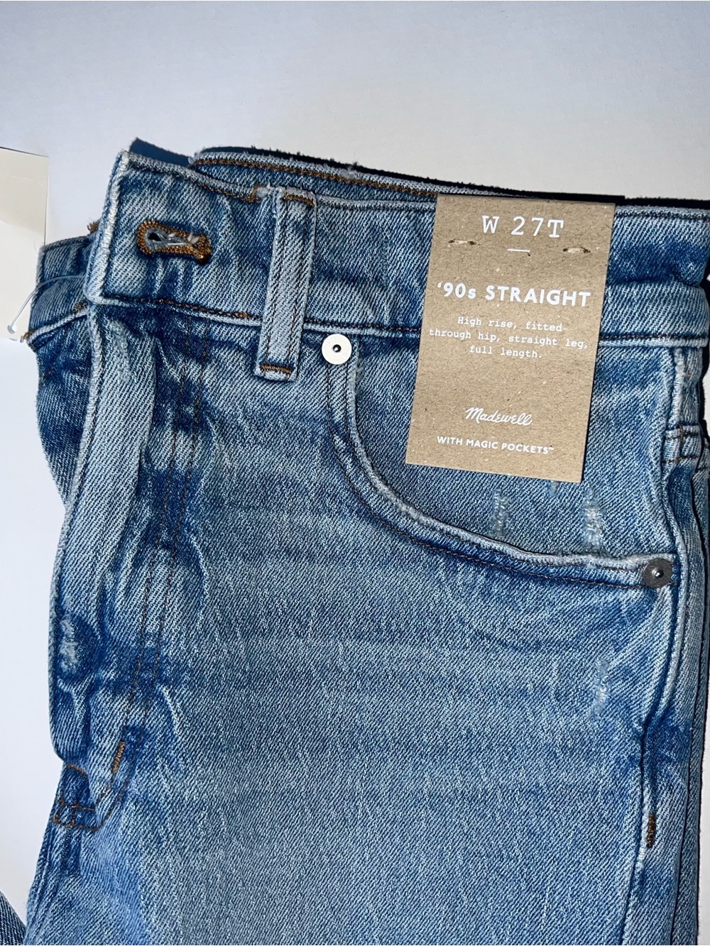 Madewell Straight-Leg Jeans in Medium Blue Denim